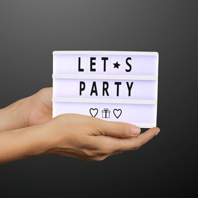 6" x 4" Mini Cinema Marquee USB LED Lightbox - BLANK