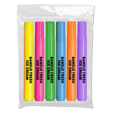 Liqui-Mark® Brite Spots® Fluorescent Barrel Broad Tip Highlighter (6-Pack)